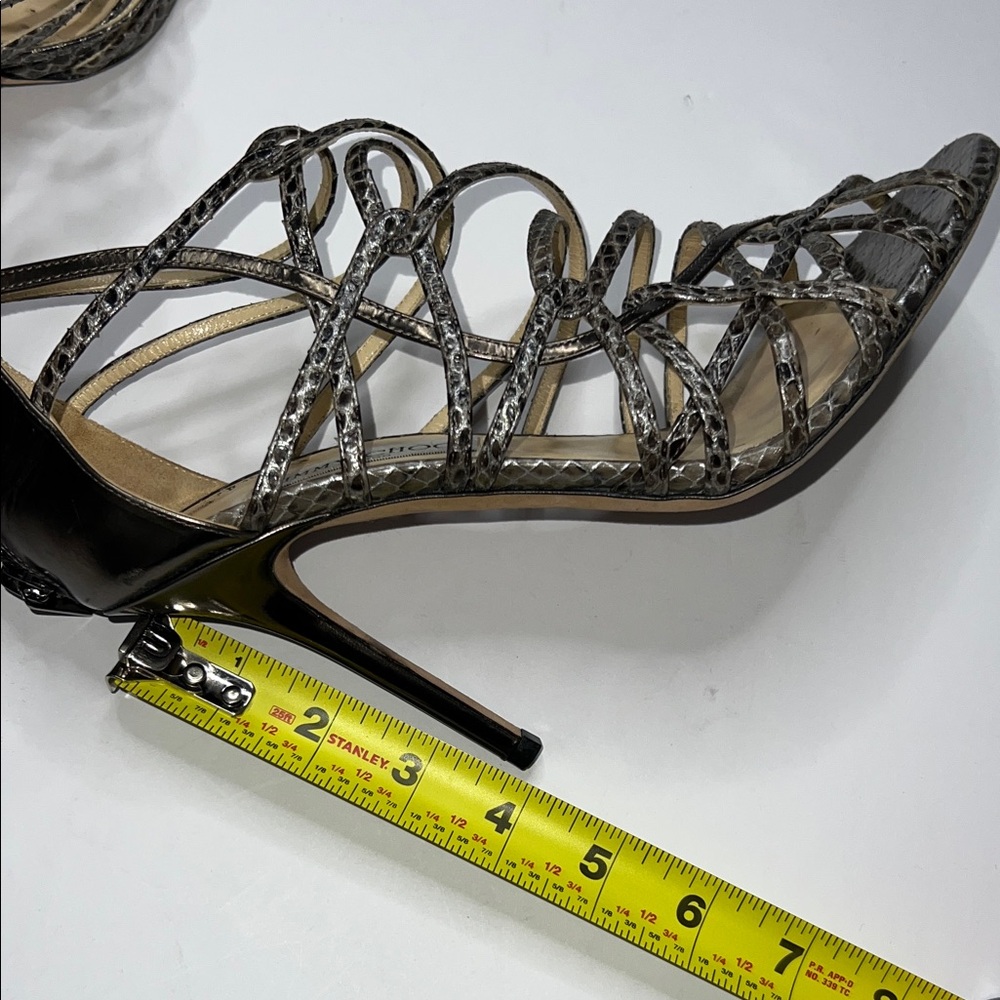Jimmy Choo Black Snakeskin Heels Women’s size 39 - Picture 10 of 11